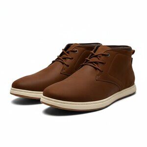 Bass Men’s Brown Mid-Top Chukka Boots Size 10 Casual Lace-Up Minimal Wear